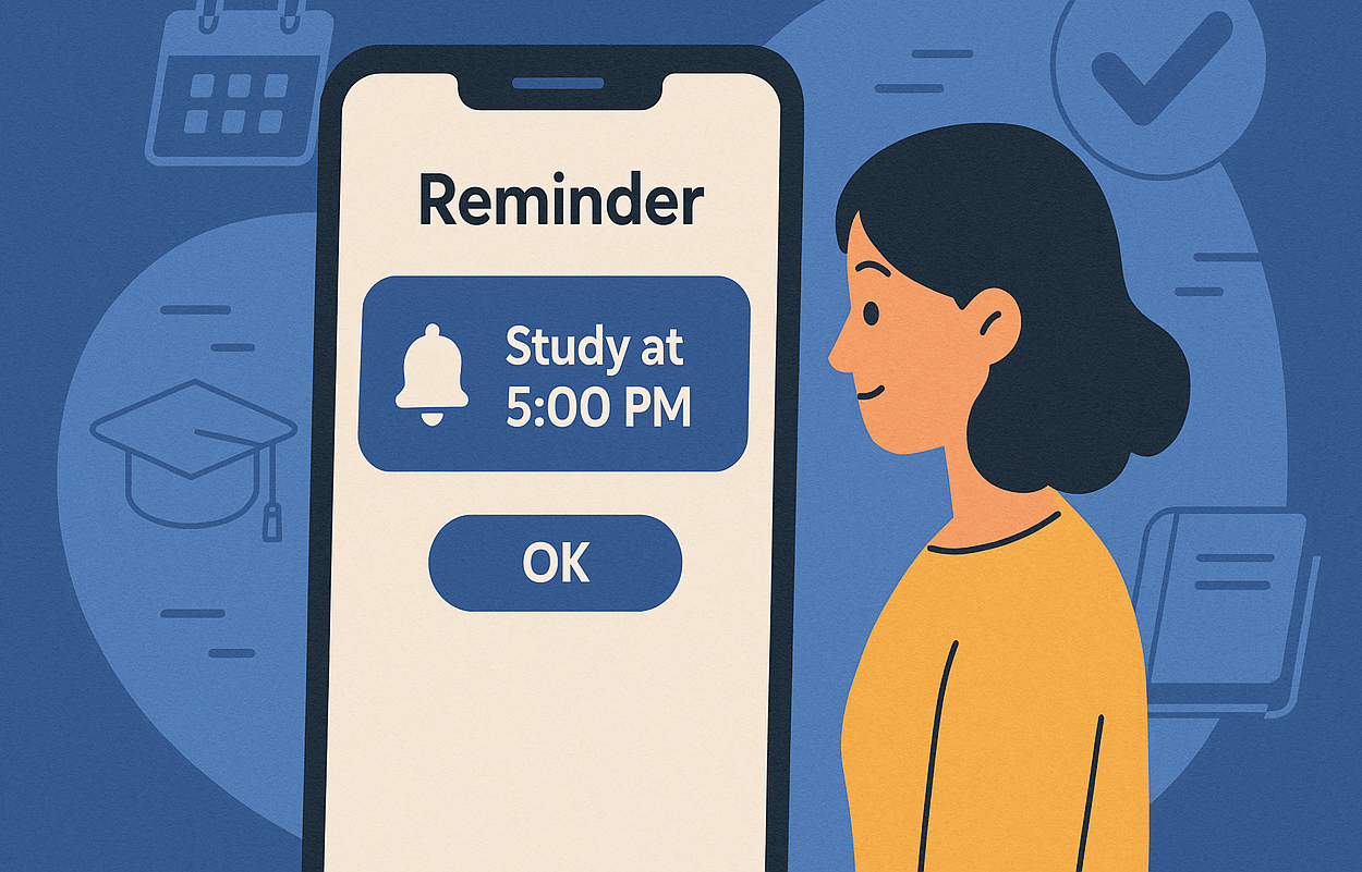 Ứng dụng Nhắc Nhở Học Tập Thân thiện